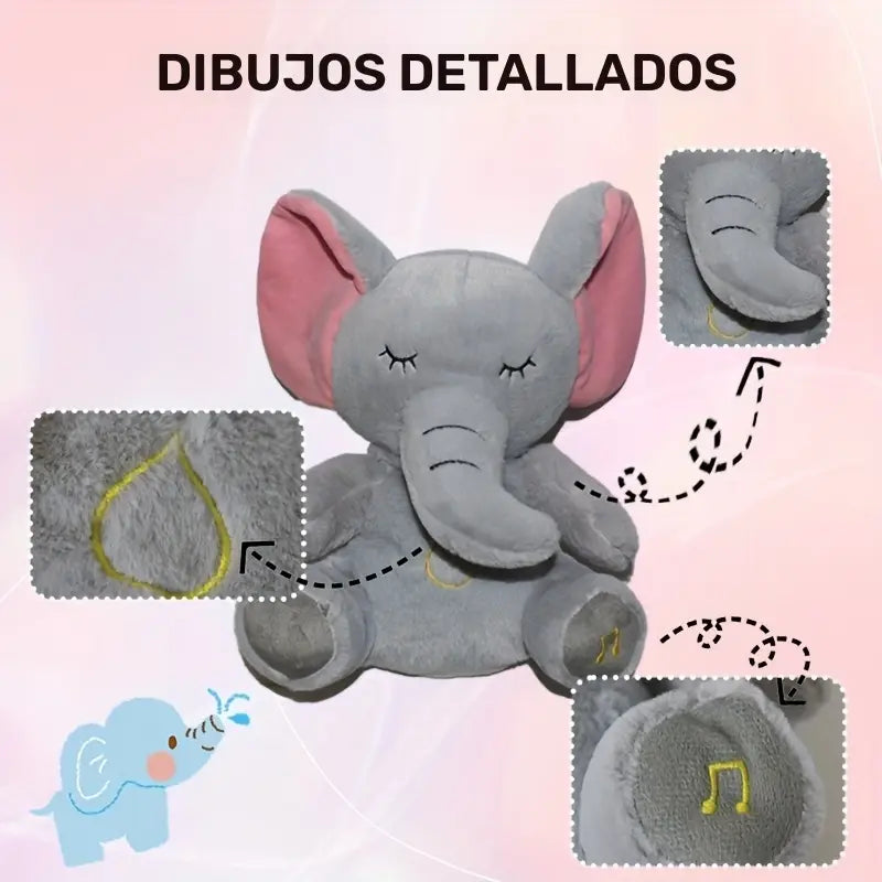 MimoElefante Peluche De Apego Antiestrés Respira Luz
