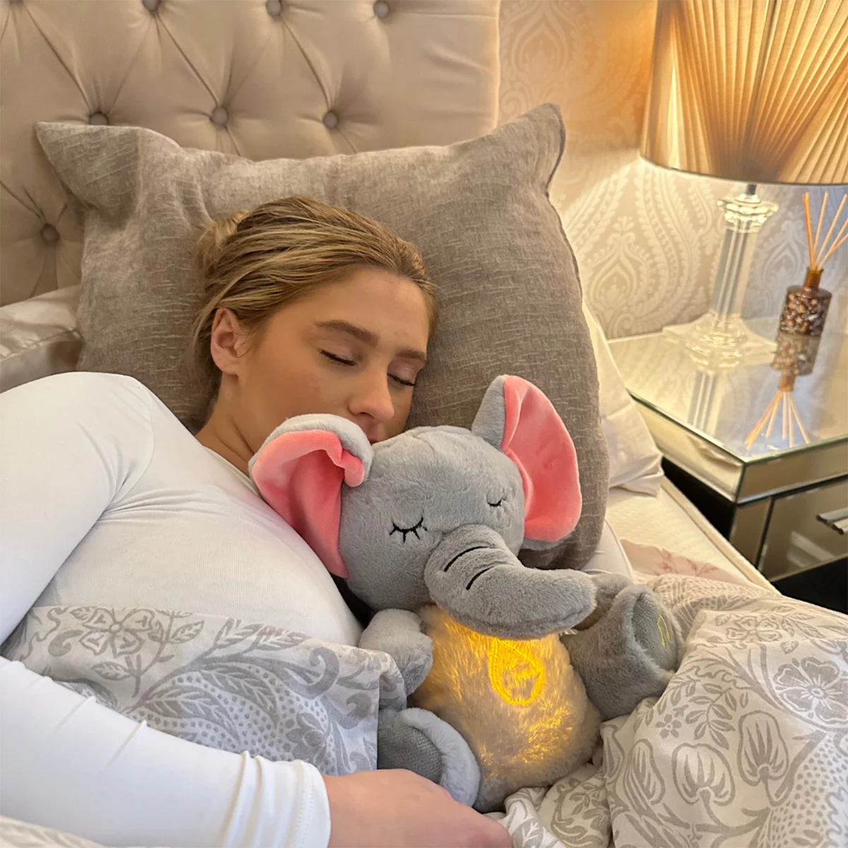 MimoElefante Peluche De Apego Antiestrés Respira Luz