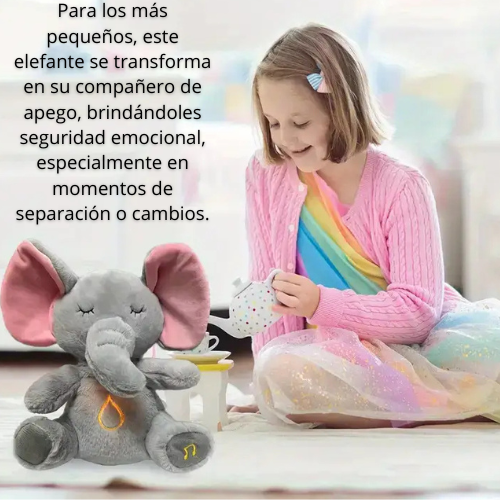MimoElefante Peluche De Apego Antiestrés Respira Luz