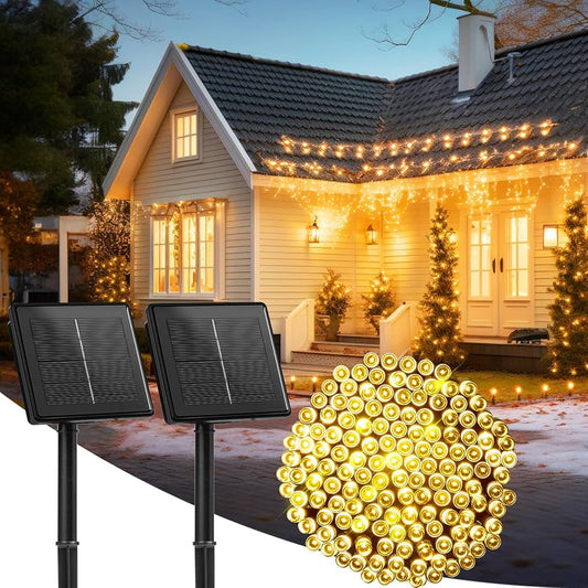 Luz solar arroz guirnalda 80LED